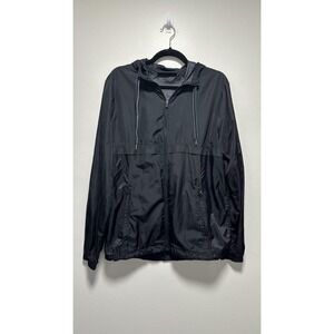 Under Armour HeatGear Womens Black Full Zip Hooded Windbreaker Jacket Medium